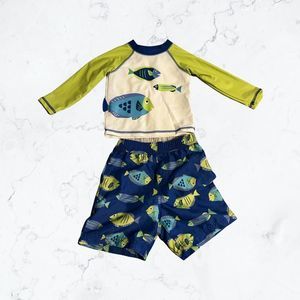 Little Me Toddler Baby Boys Swim Truck Set Fish 18M
